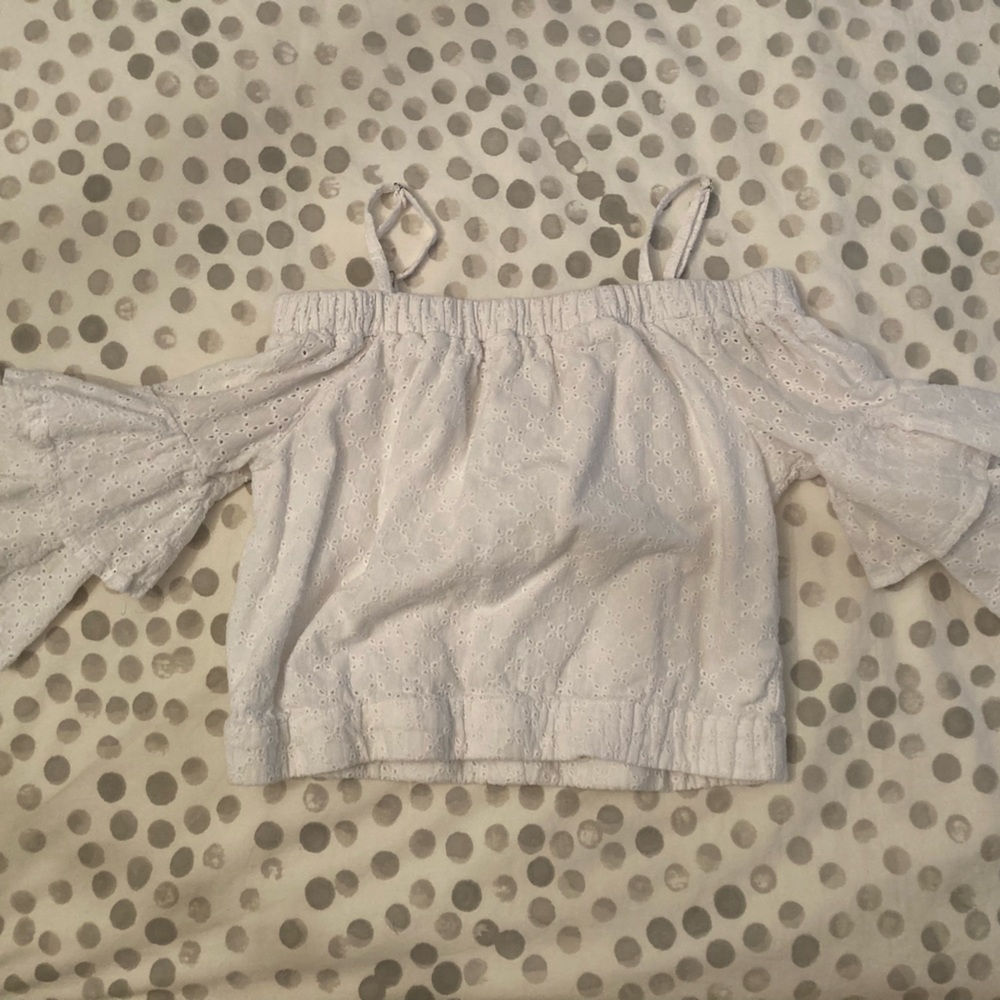 Maddie white preppy top kids large